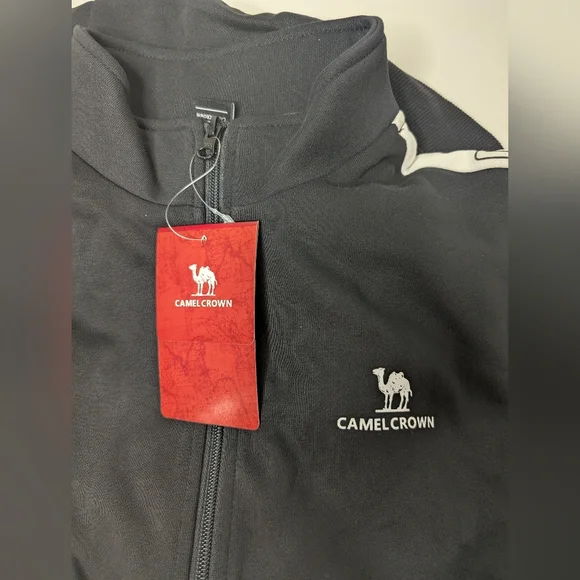 NWT Camel Crown XXXL Mens Black Jacket Zipper Long Sleeve - Picture 5 of 14